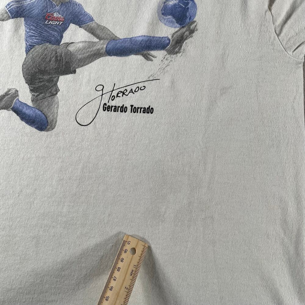 Vintage Gerardo Torrado Coors Light Soccer T-Shirt Men’s Large Cruz Azul Mexico - Picture 5 of 7
